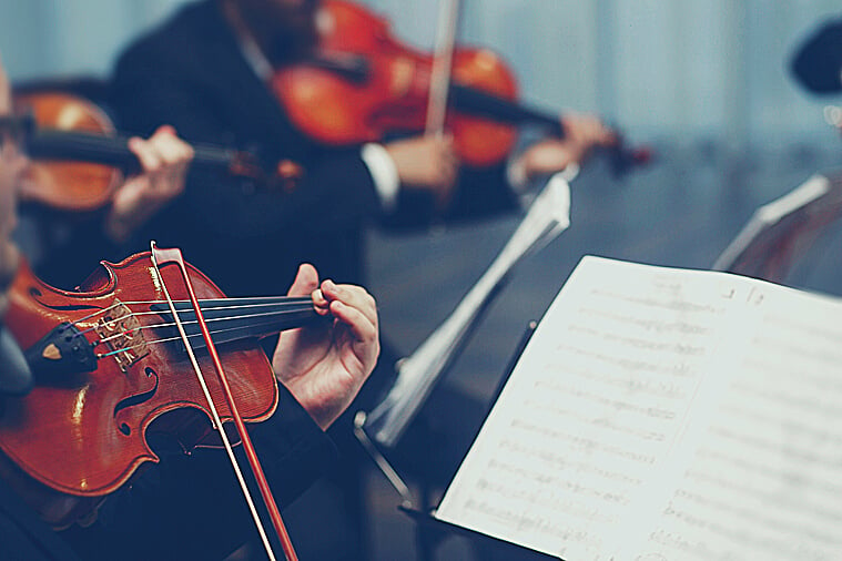 Elegant String Quartet Performing at Wedding Reception in Restau